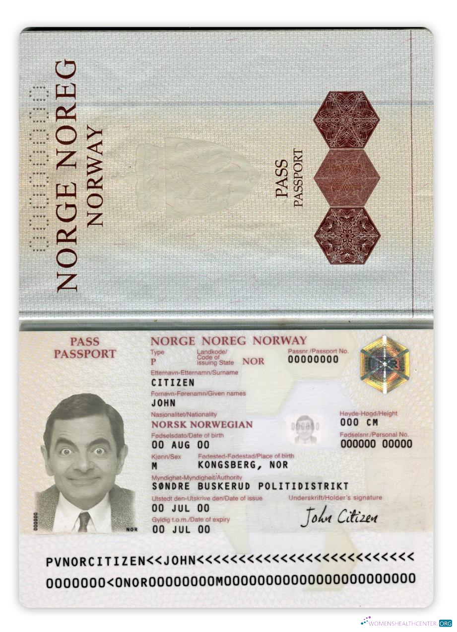 Download Norway passport version 2 Photoshop template